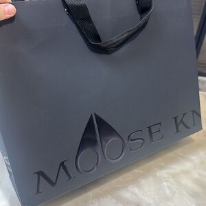 Moose Knuckles Charcoal Large Shopping Paper Bag